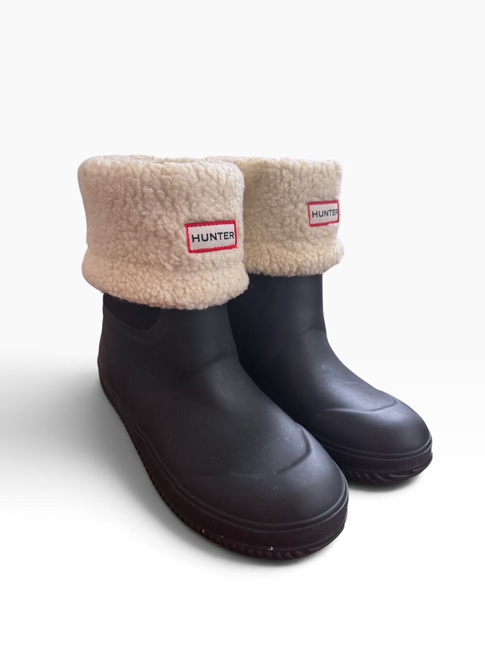 Hunter Thunor Insulated Roll Top Snow Rain Boots Black Women’s 8